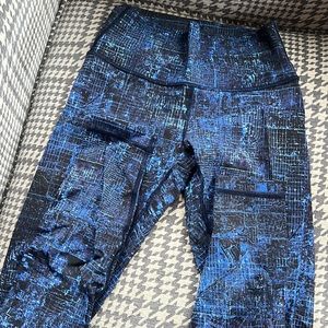 Lululemon leggings blue city lights/city grid